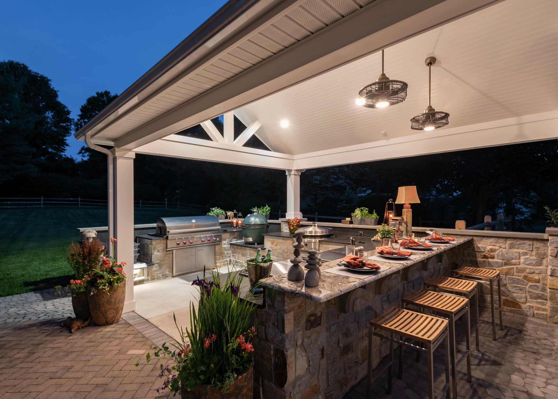 Outdoor Kitchen Under Roof Gasper Landscape Design And Construction 