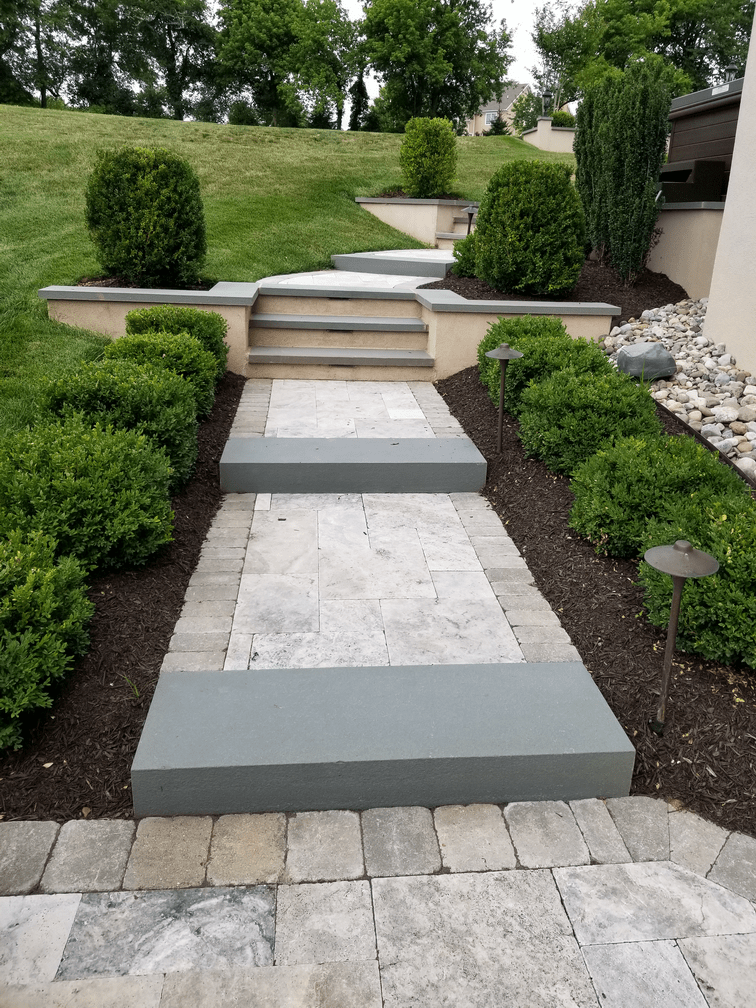 travertinesupertreadsteps Gasper Landscape Design & Construction